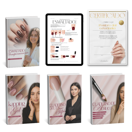 CUADERNILLOS PERSONALIZABLES PARA INSTRUCTORAS DE CURSOS DE UÑAS